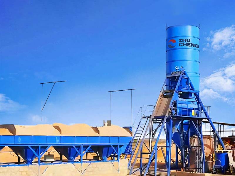 HZS25 Concrete Batching Plant in Taiwan