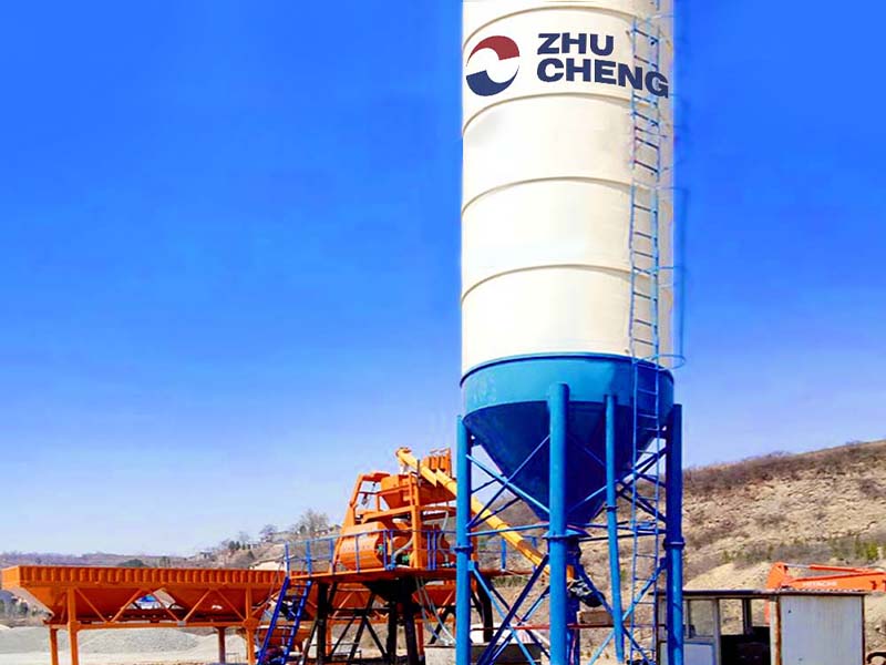 Hot Concrete Mixing Equipment HZS50 Concrete Batching Plant In Congo