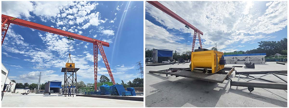 Assembly of MHZS60 Free Foundation Concrete Plant