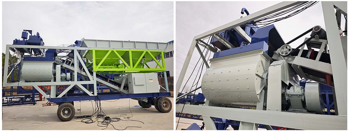 YHZS25 Portable Concrete Plant Trail Run