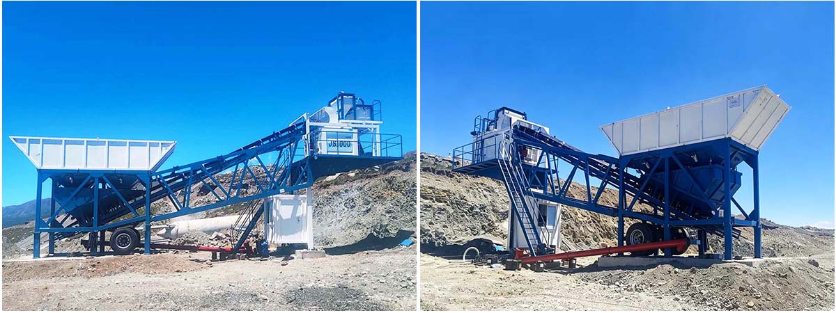 YHZS60 Mobile Batching Plant in Armenia